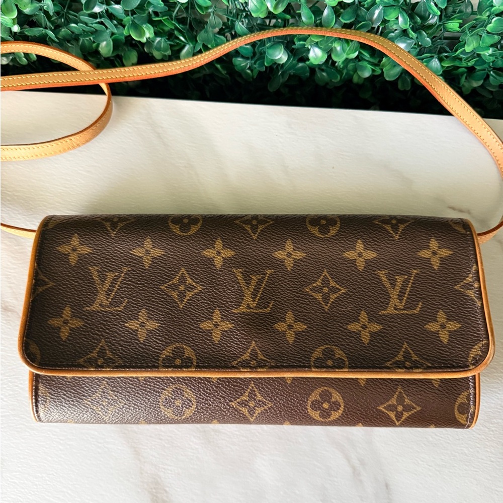 Louis Vuitton Brown Monogram Twin GM Pochette Bag